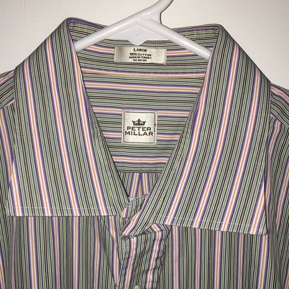 Peter Millar Clemson Tigers color stripe LS Shirt - Picture 3 of 3